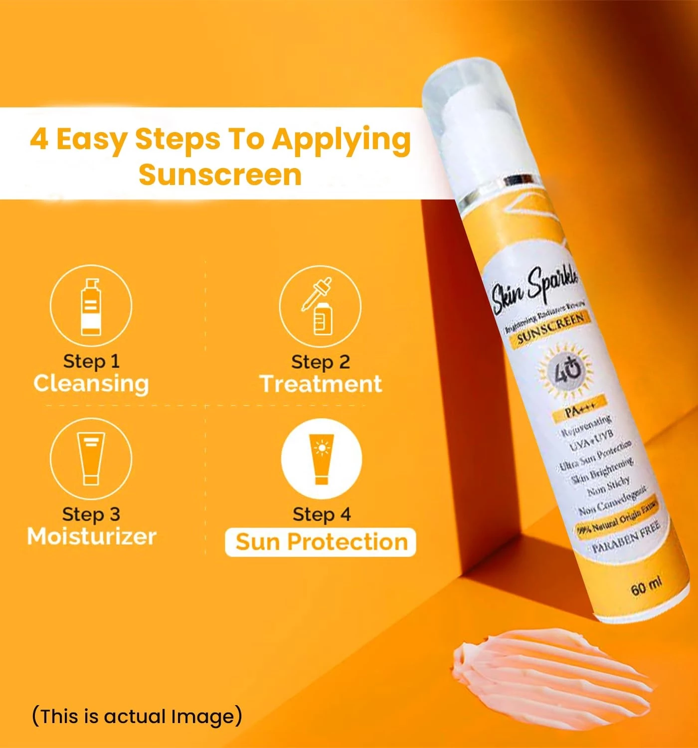 Skin Sparkle Super Bright Sunscreen Lotion - Image 3