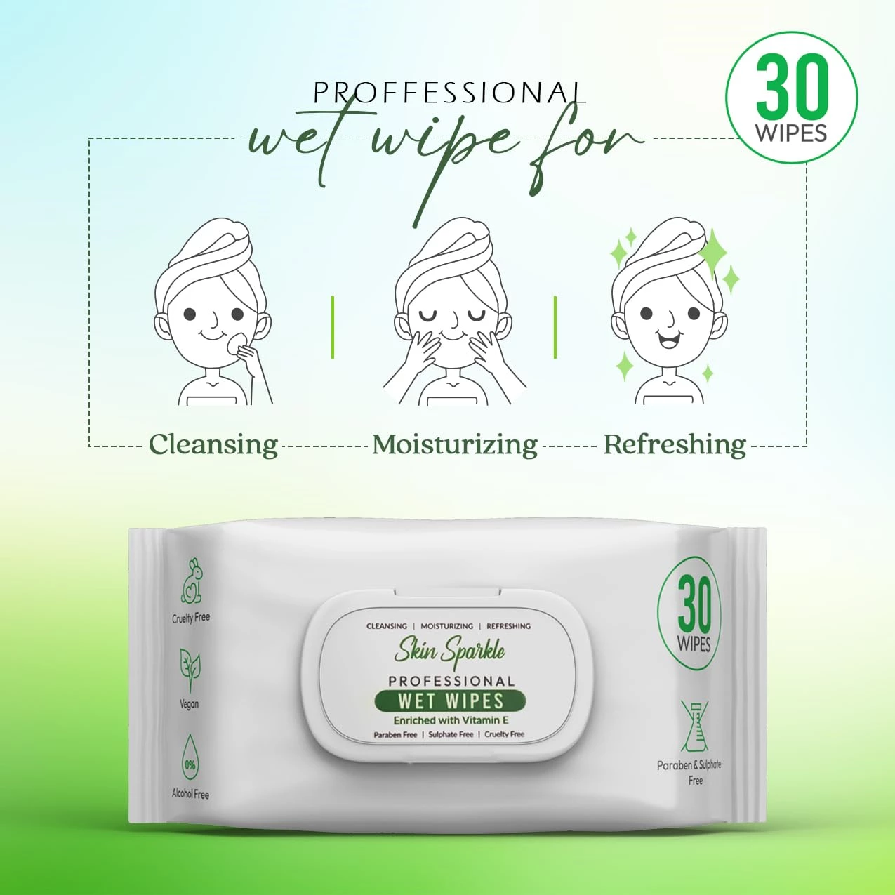 Skin Sparkle Wet Wipes - Image 2