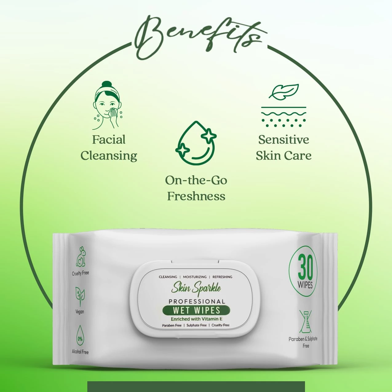 Skin Sparkle Wet Wipes - Image 3