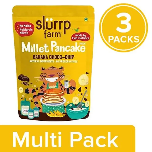 Slurrp Farm Millet Pancake Mix - Banana, Choco-Chip & Supergrains