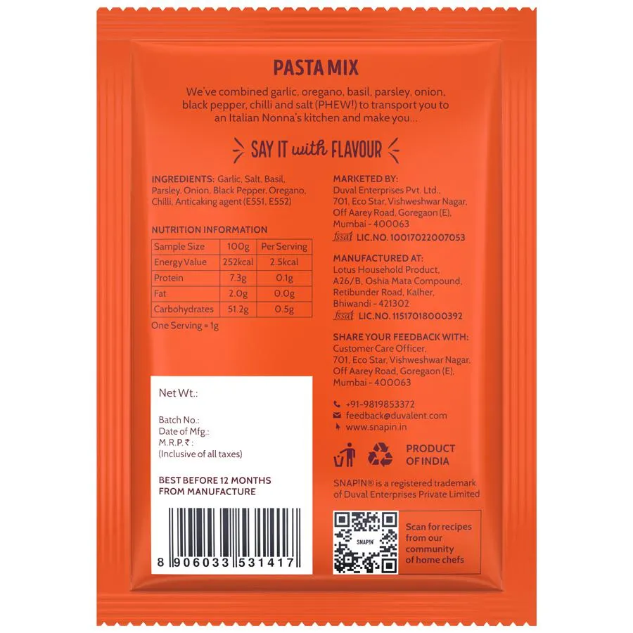 Snapin Pasta Mix - Italian Herbs Seasoning - Image 2