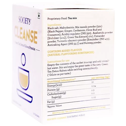Society Cleanse Green Tea Detox Kahwa Premix - Image 2