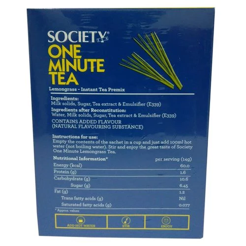 Society One Minute Instant Tea Premix - Lemongrass - Image 2