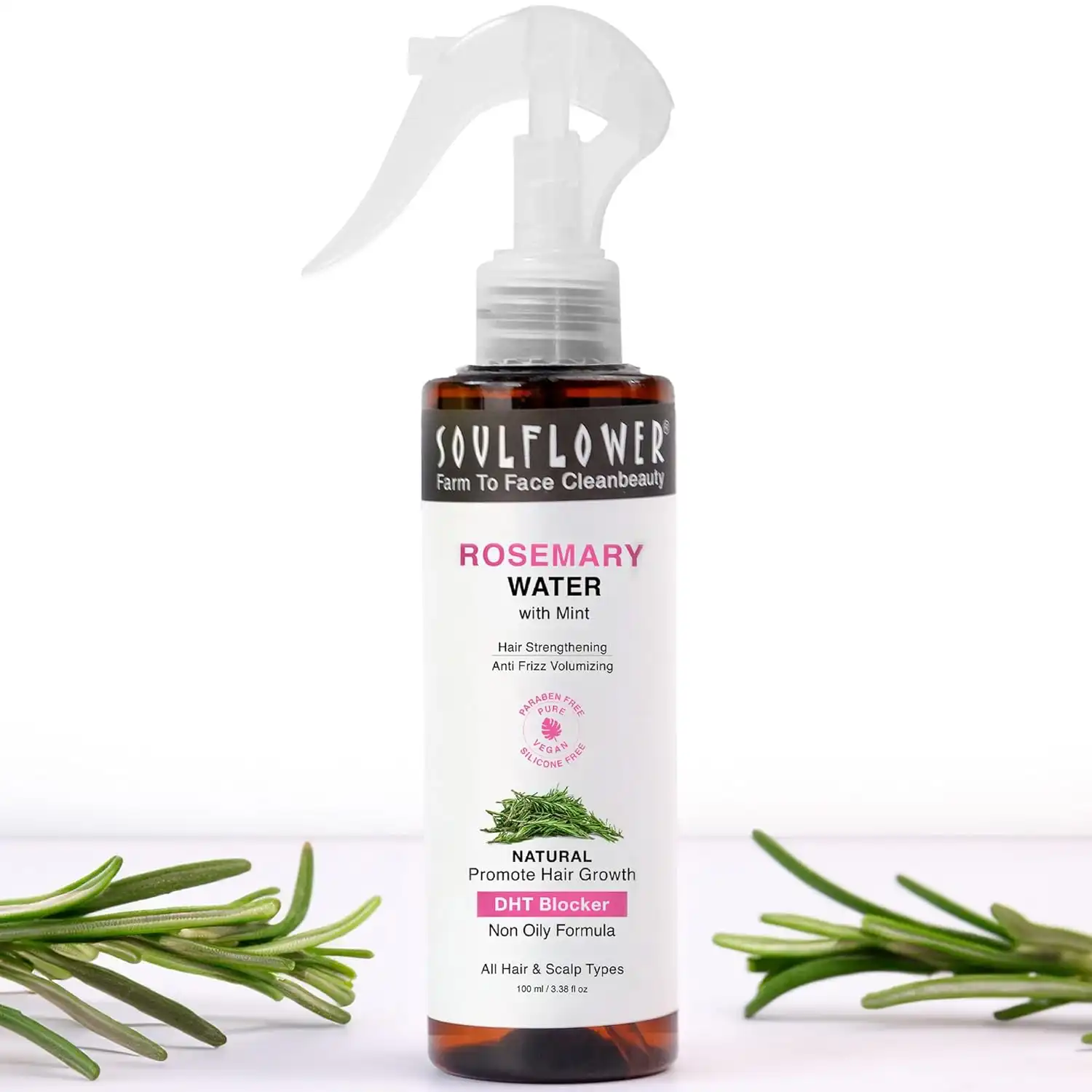 Soulflower Rosemary Water Spray Soulflower Rosemary Water Spray-Pack Size-100 ml