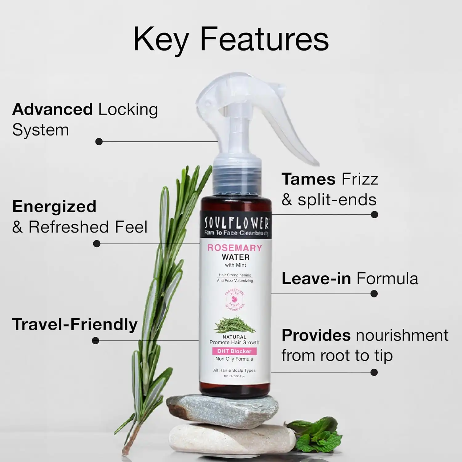 Soulflower Rosemary Water Spray - Image 2