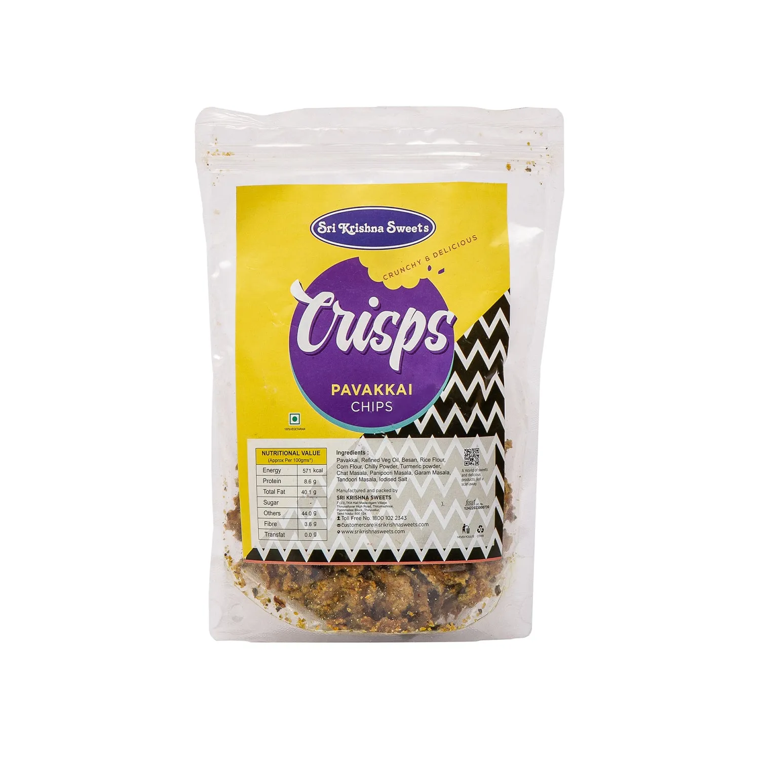 Sri Krishna Sweets Pavakkai Chips Sri Krishna Sweets Pavakkai Chips-Pack Size-125 g