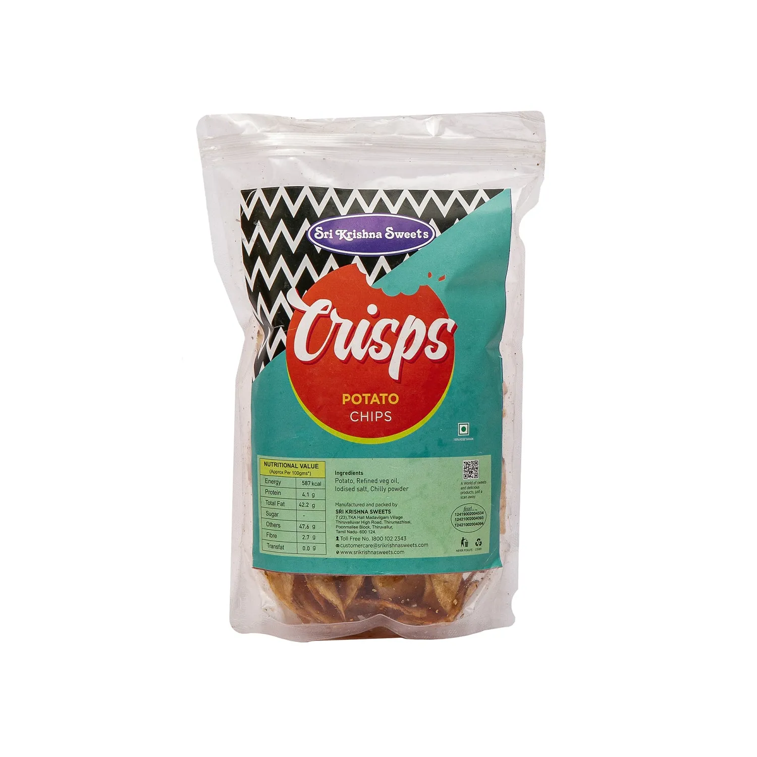 Sri Krishna Sweets Potato Chips Sri Krishna Sweets Potato Chips-Pack Size-70 g