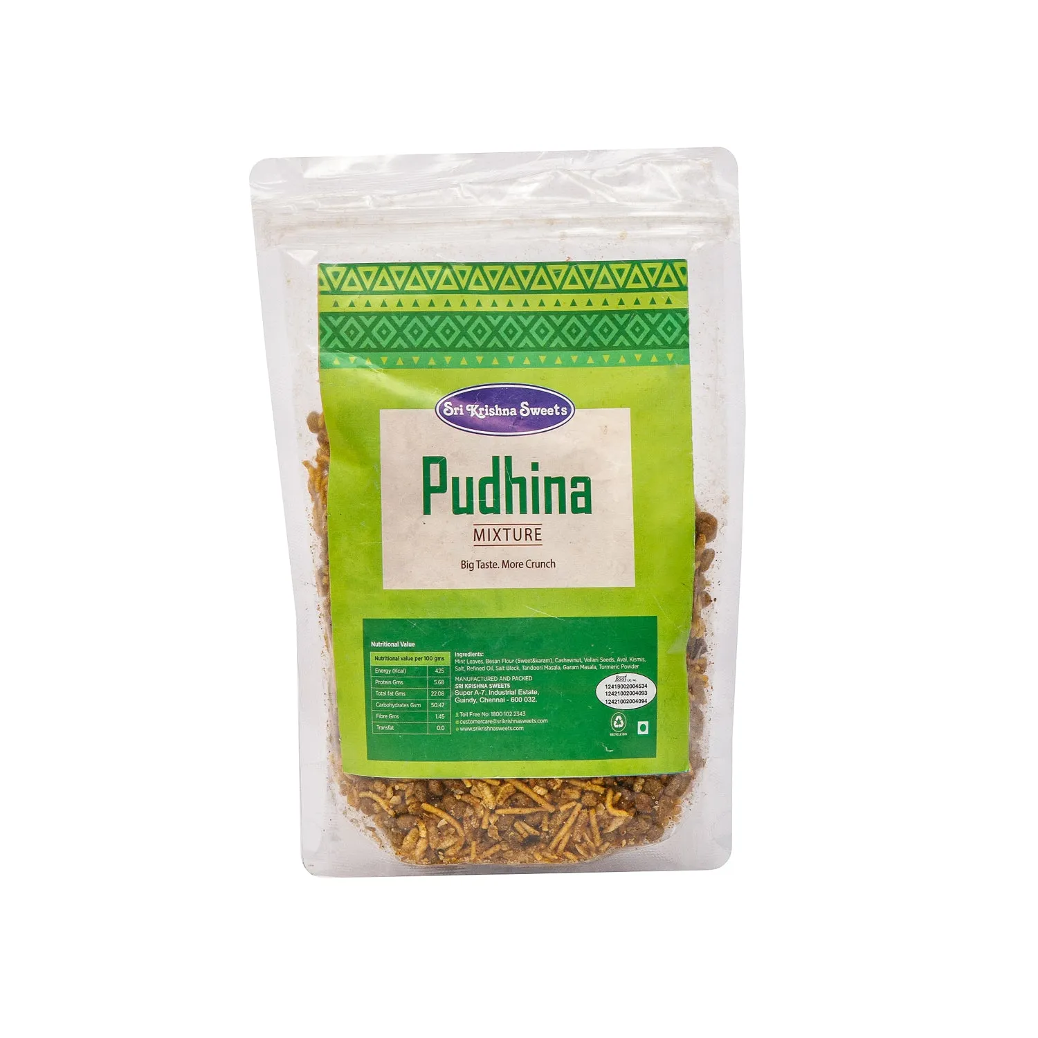 Sri Krishna Sweets Pudhina Mixture Sri Krishna Sweets Pudhina Mixture-Pack Size-250 g