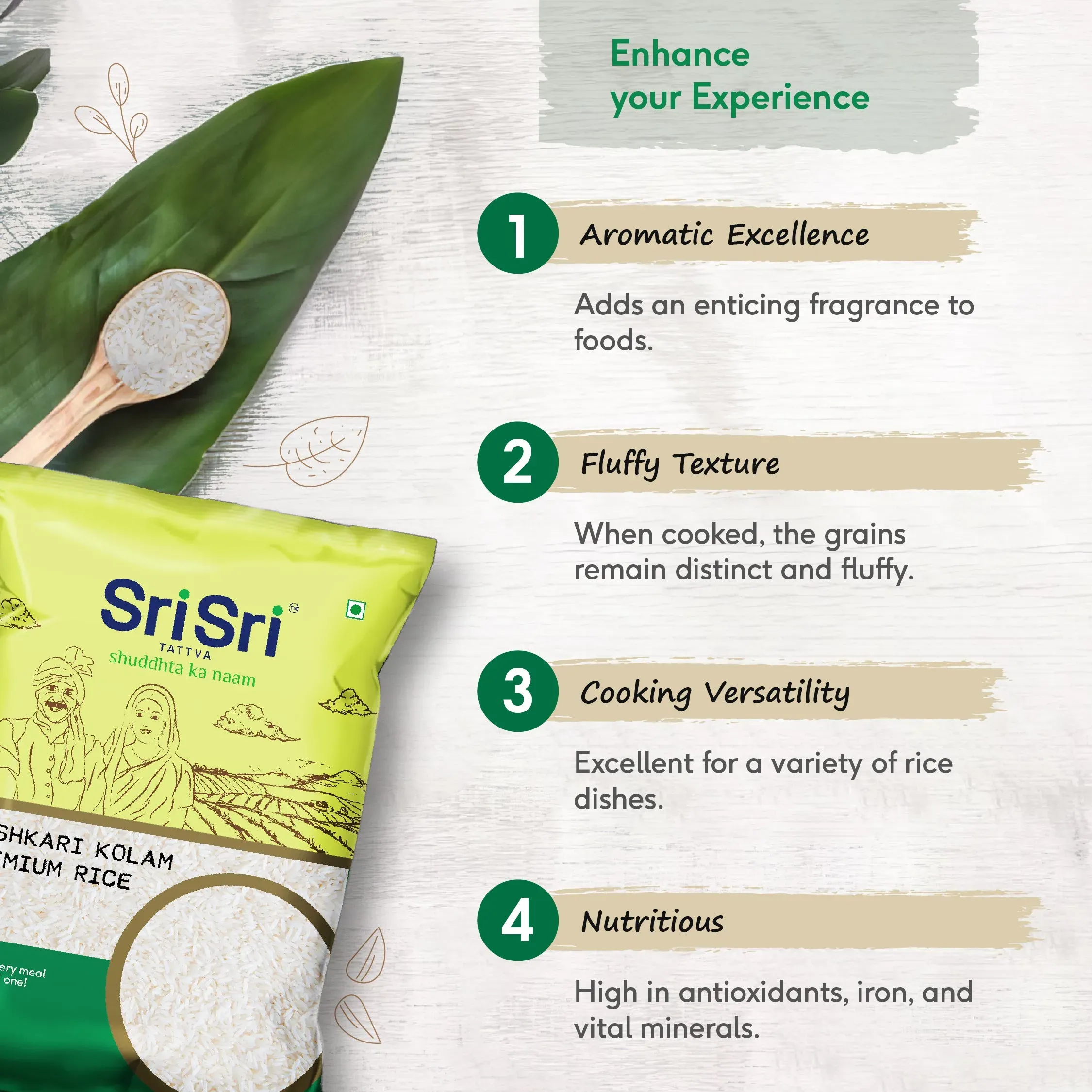 Sri Sri Tattva Lashkari Kolam Premium Rice - Image 3
