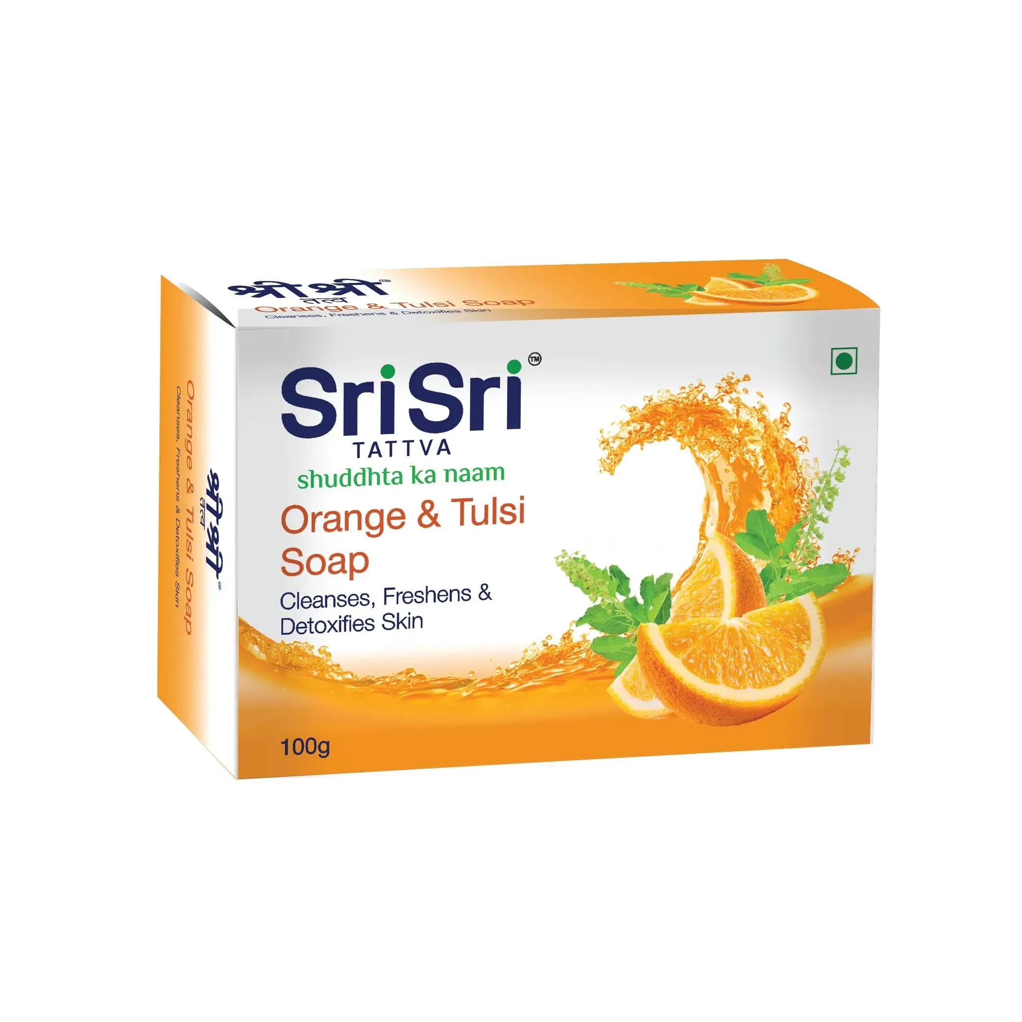 Sri Sri Tattva Orange & Tulsi Soap - Image 1