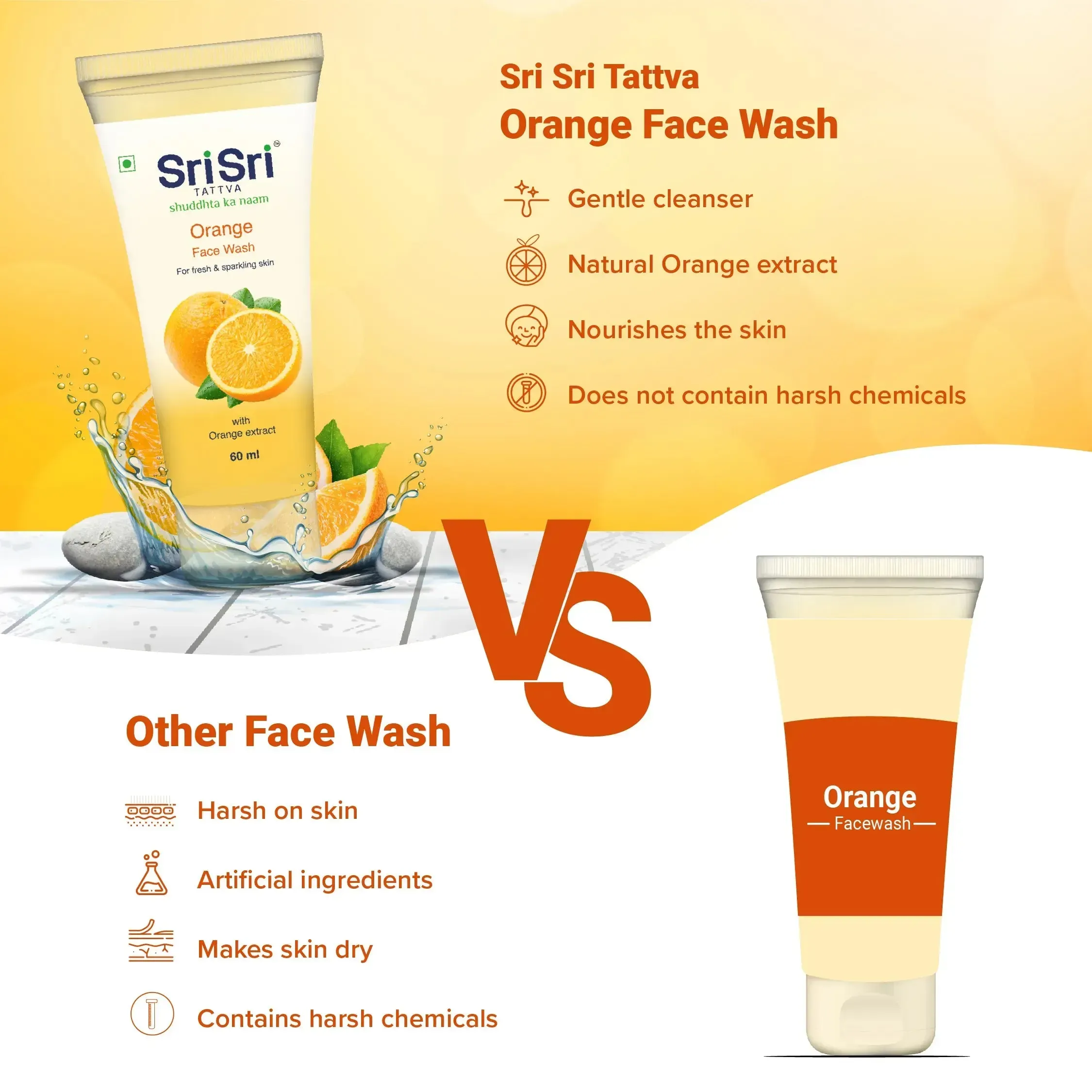 Sri Sri Tattva Orange Face Wash - Image 5