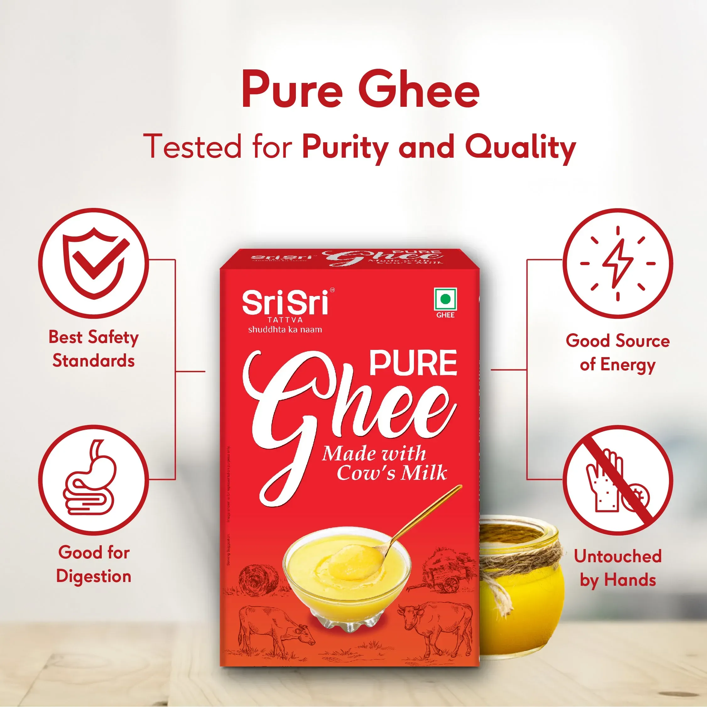 Sri Sri Tattva Pure Ghee Made with Cow's Milk - Image 2