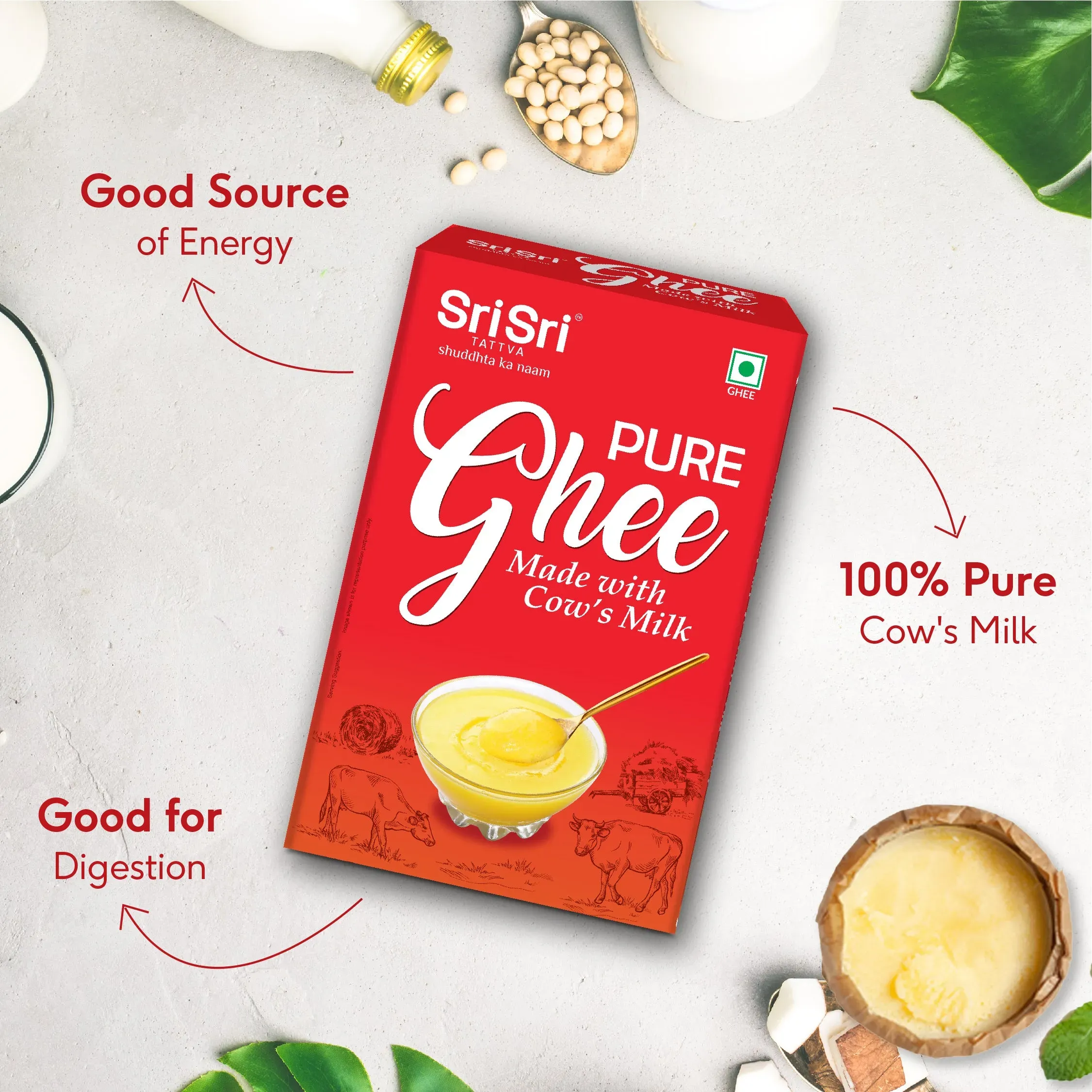 Sri Sri Tattva Pure Ghee Made with Cow's Milk - Image 3