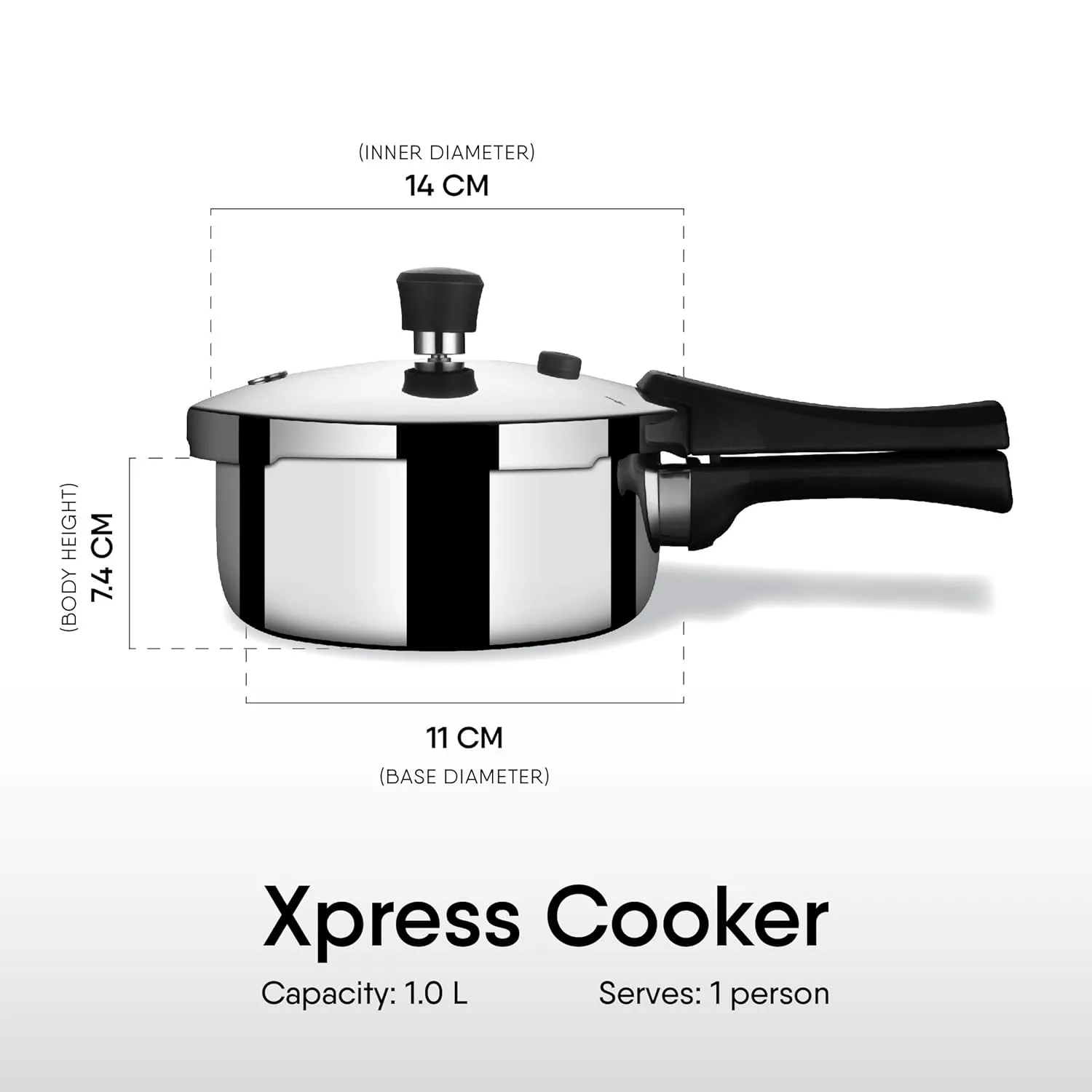 Stahl Xpress Cooker Triply Pressure Cooker Baby - Image 2