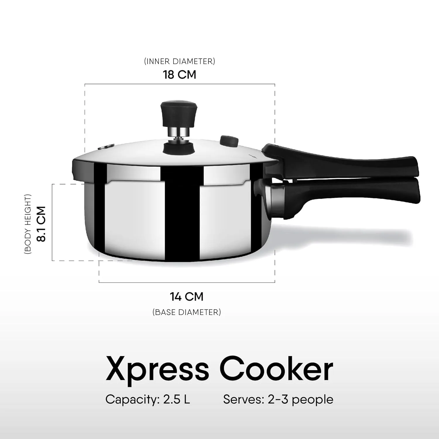 Stahl Xpress Cooker Triply Pressure Cooker Broad - Image 2