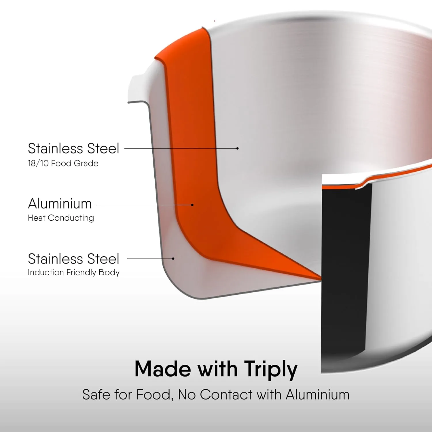 Stahl Xpress Cooker Triply Pressure Cooker Broad - Image 3