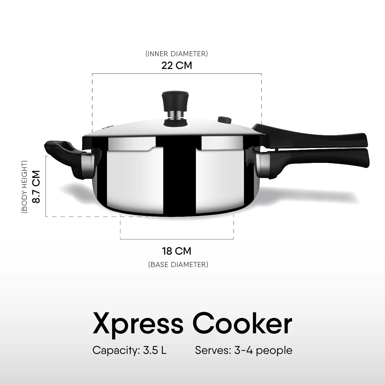 Stahl Xpress Cooker Triply Pressure Cooker Pan - Image 2