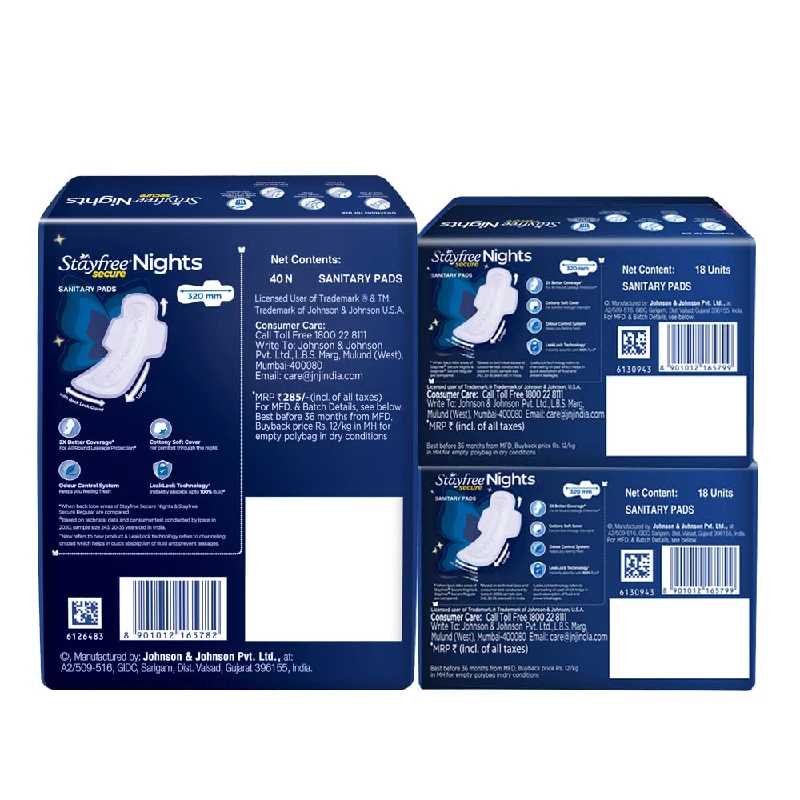 Stayfree Secure Night Combo Pack of Sanitary Pads - Image 2