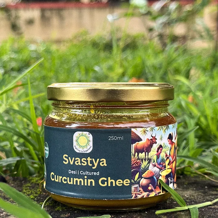 Svastya Organic Farm Cultured Desi A2 Curcumin Ghee - Image 2