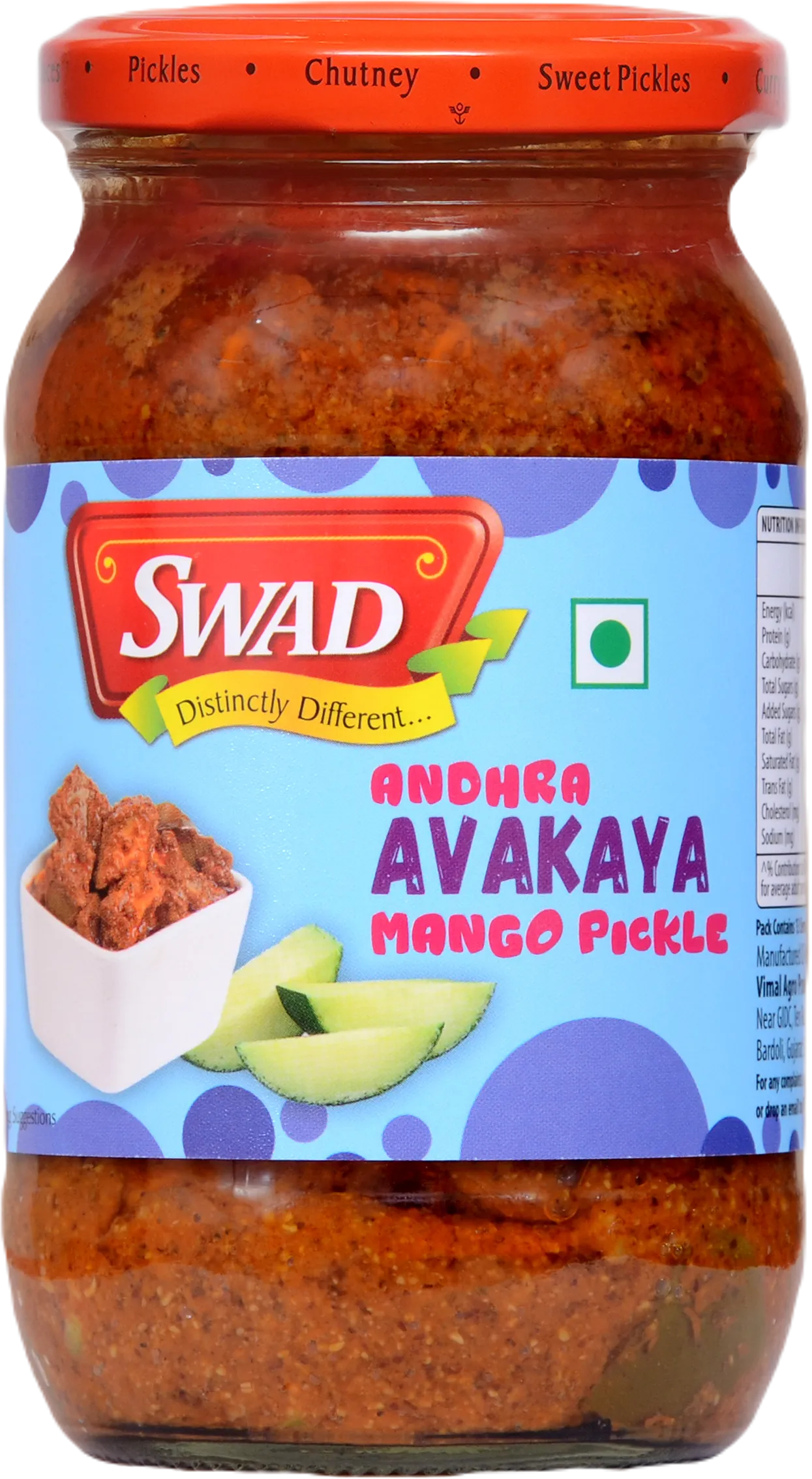 Swad Andhra Avakaya Mango Pickle Swad Andhra Avakaya Mango Pickle-Pack Size-400 g