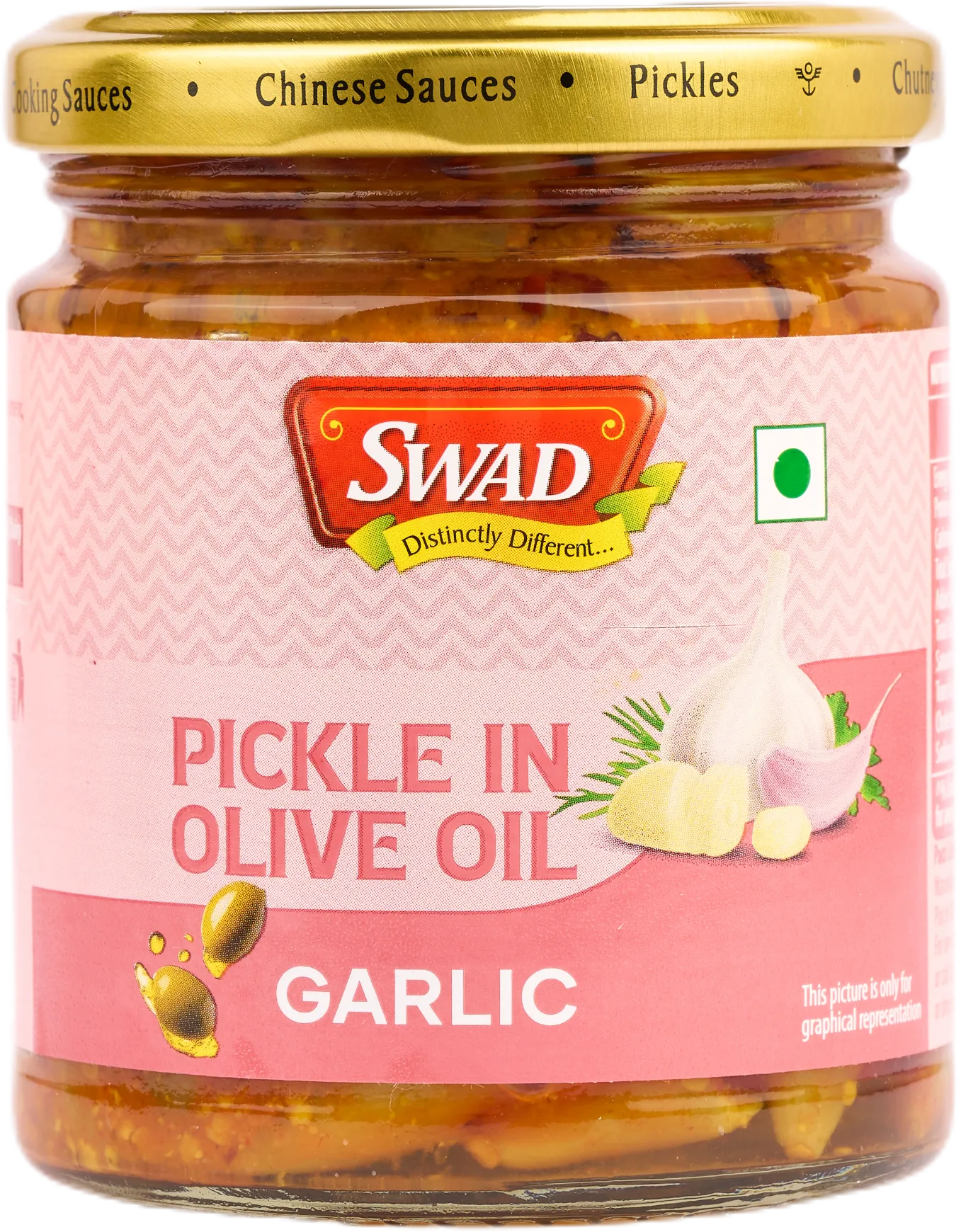 Swad Garlic Pickle in Olive Oil Swad Garlic Pickle in Olive Oil-Pack Size-200 g
