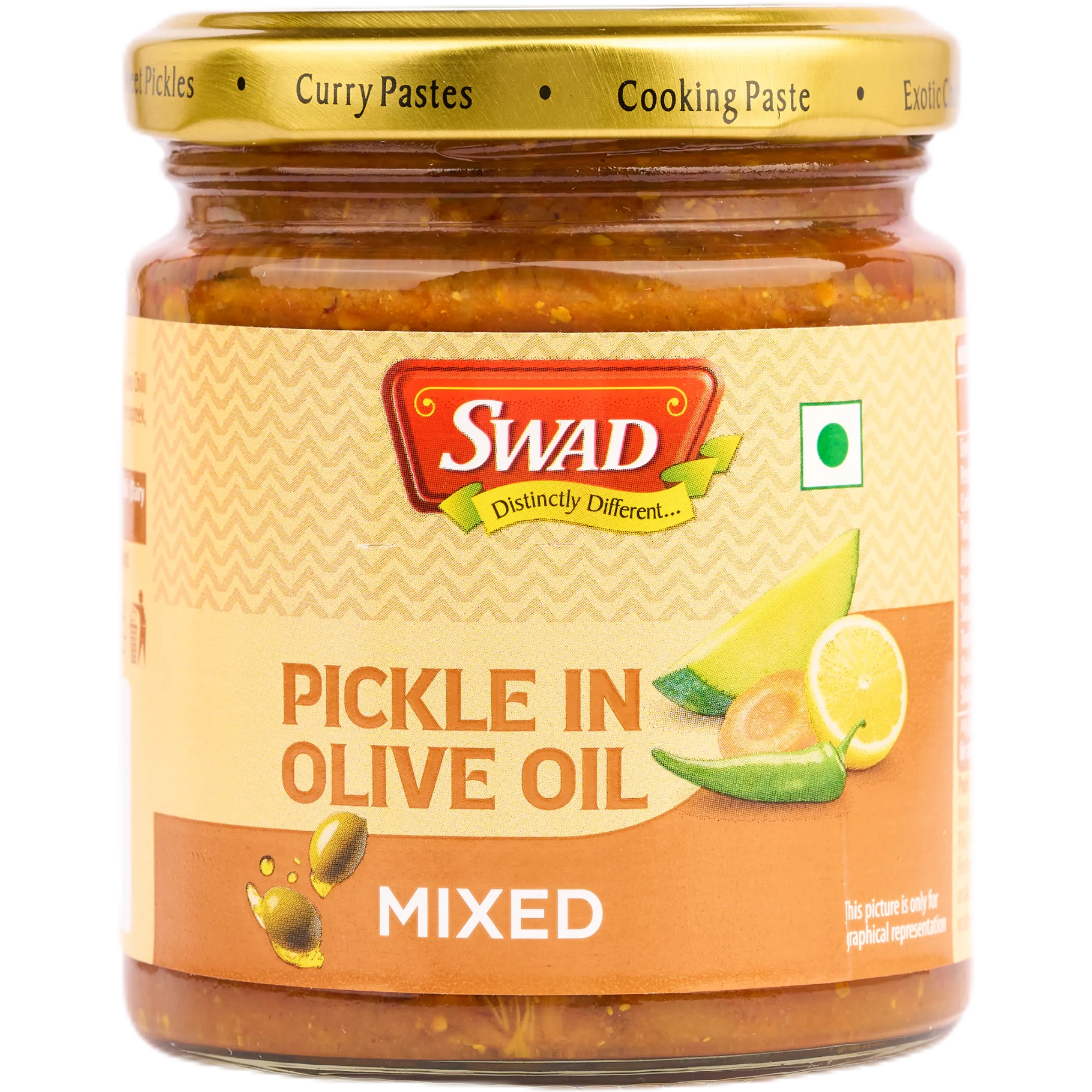 Swad Mixed Pickle in Olive Oil Swad Mixed Pickle in Olive Oil-Pack Size-200 g