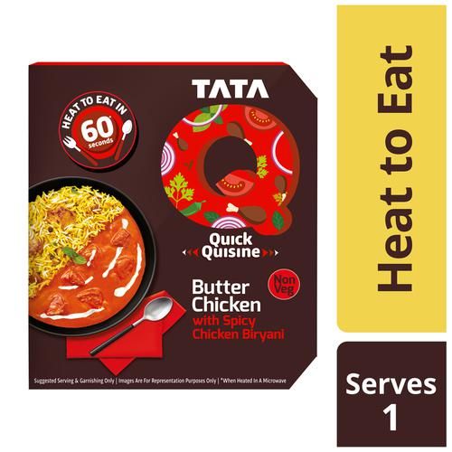 TATA Q Heat To Eat - Butter Chicken With Spicy Chicken Biryani TATA Q Heat To Eat - Butter Chicken With Spicy Chicken Biryani--330 g