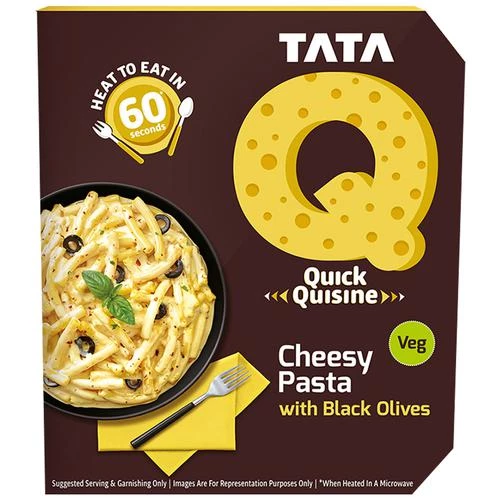 TATA Q Ready To Eat Veg Cheesy Pasta With Black Olives - High Quality Ingredients - Image 2