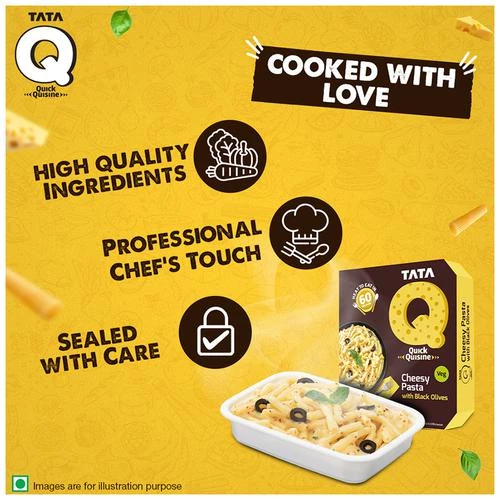 TATA Q Ready To Eat Veg Cheesy Pasta With Black Olives - High Quality Ingredients - Image 7