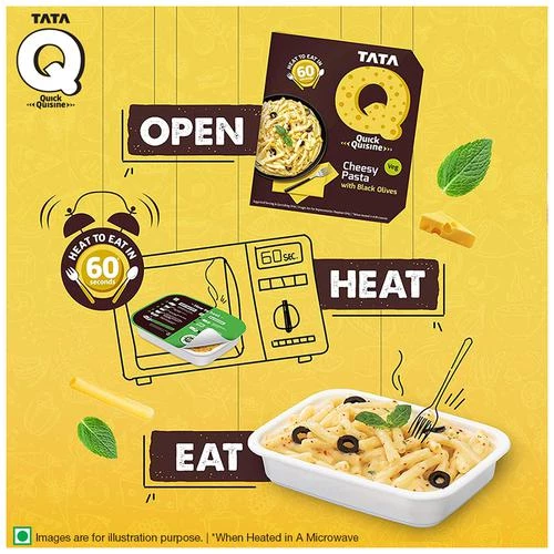 TATA Q Ready To Eat Veg Cheesy Pasta With Black Olives - High Quality Ingredients - Image 8