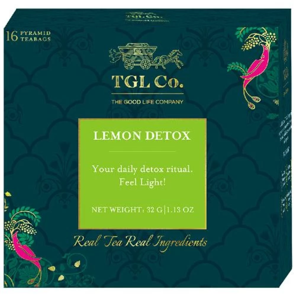 TGL Co. Lemon Detox Green Tea Bag Make Brew Iced Tea or Hot Tea - Image 2