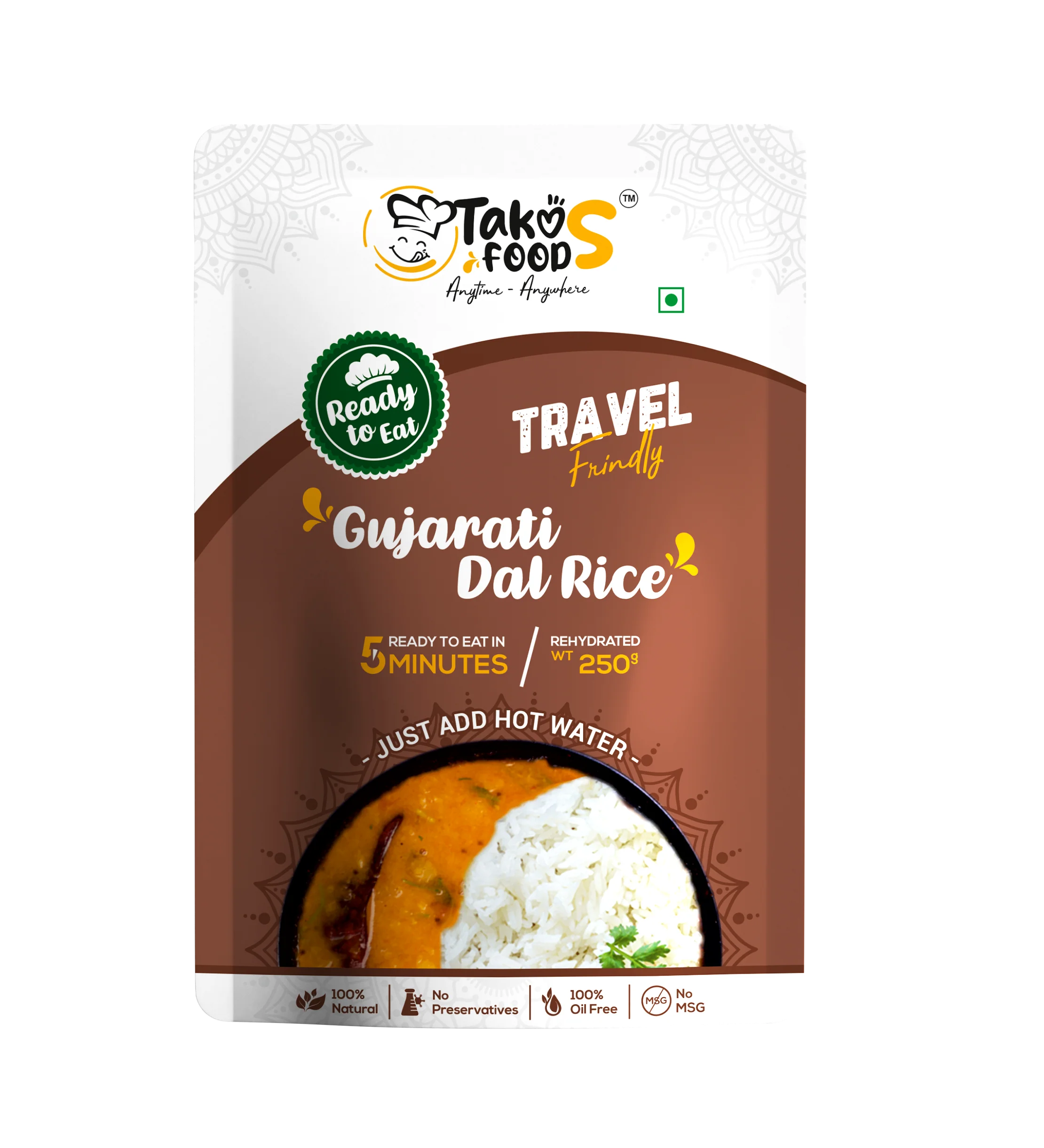 Takos Foods Gujarati Dal Rice Takos Foods Gujarati Dal Rice-Pack Size-250 g