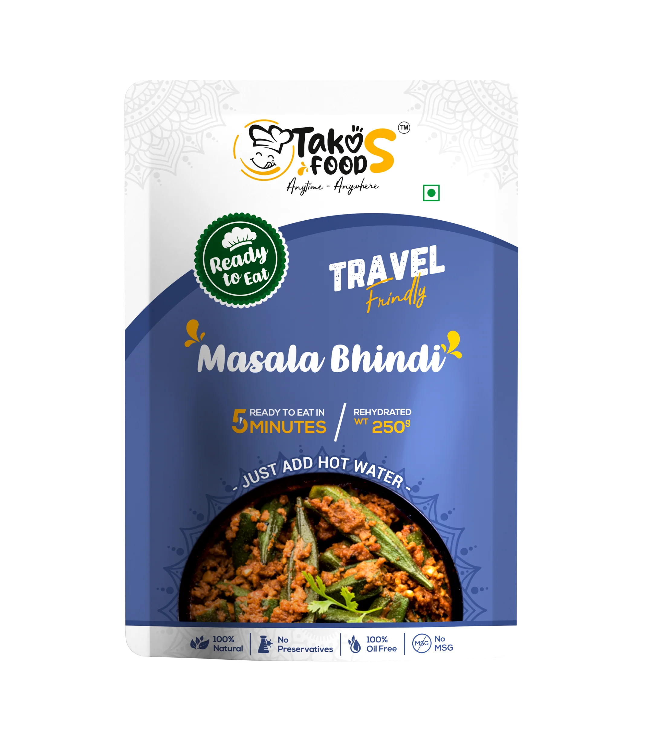 Takos Foods Masala Bhindi Takos Foods Masala Bhindi-Pack Size-250 g