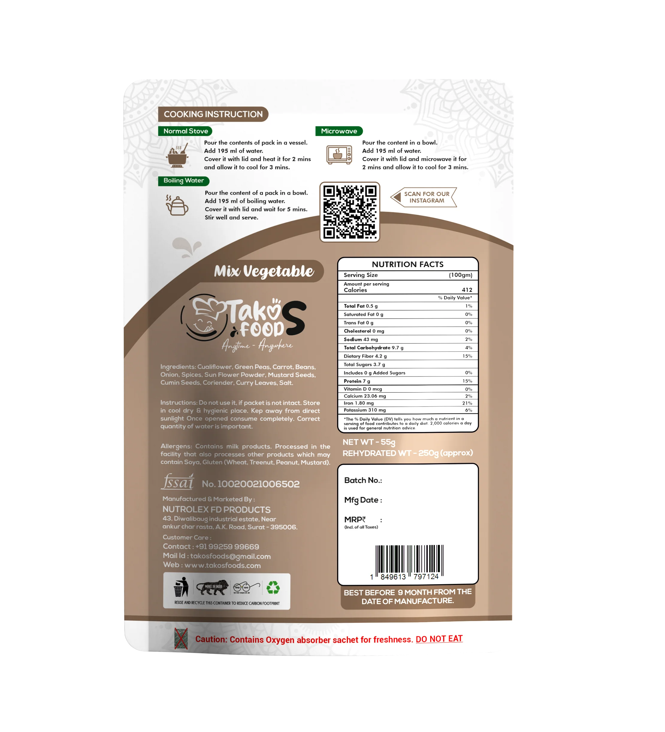Takos Foods Mix Vegetables - Image 2