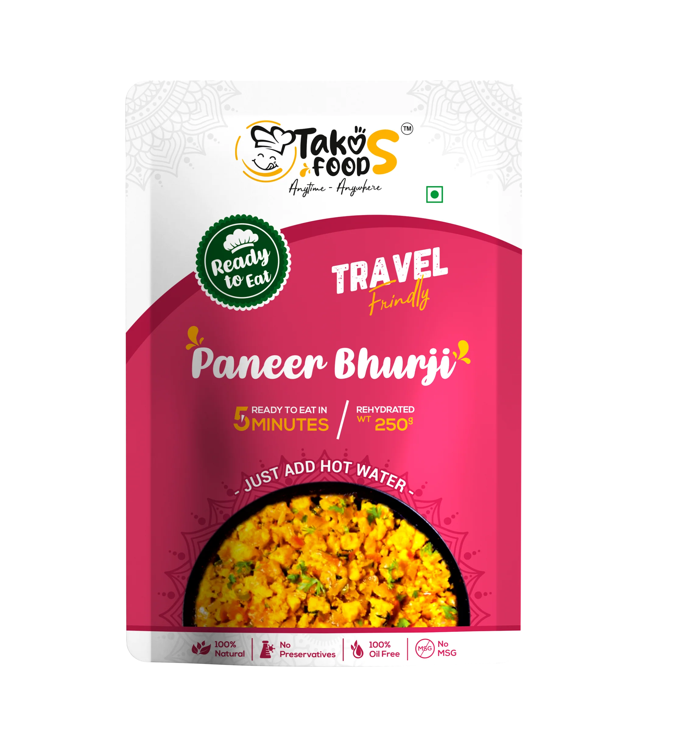 Takos Foods Paneer Bhurji Takos Foods Paneer Bhurji-Pack Size-250 g