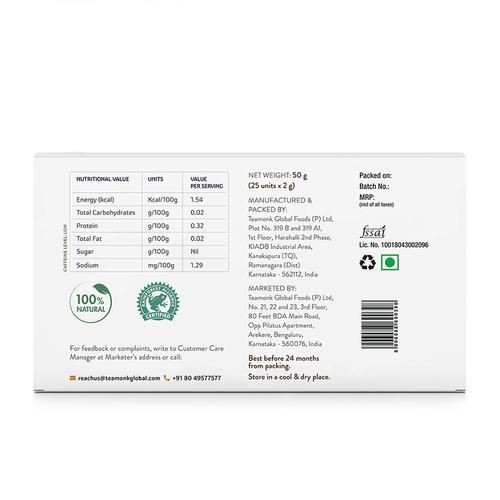 Teamonk Nilgiri Green Tea - Taizen Cinnamon - Image 2