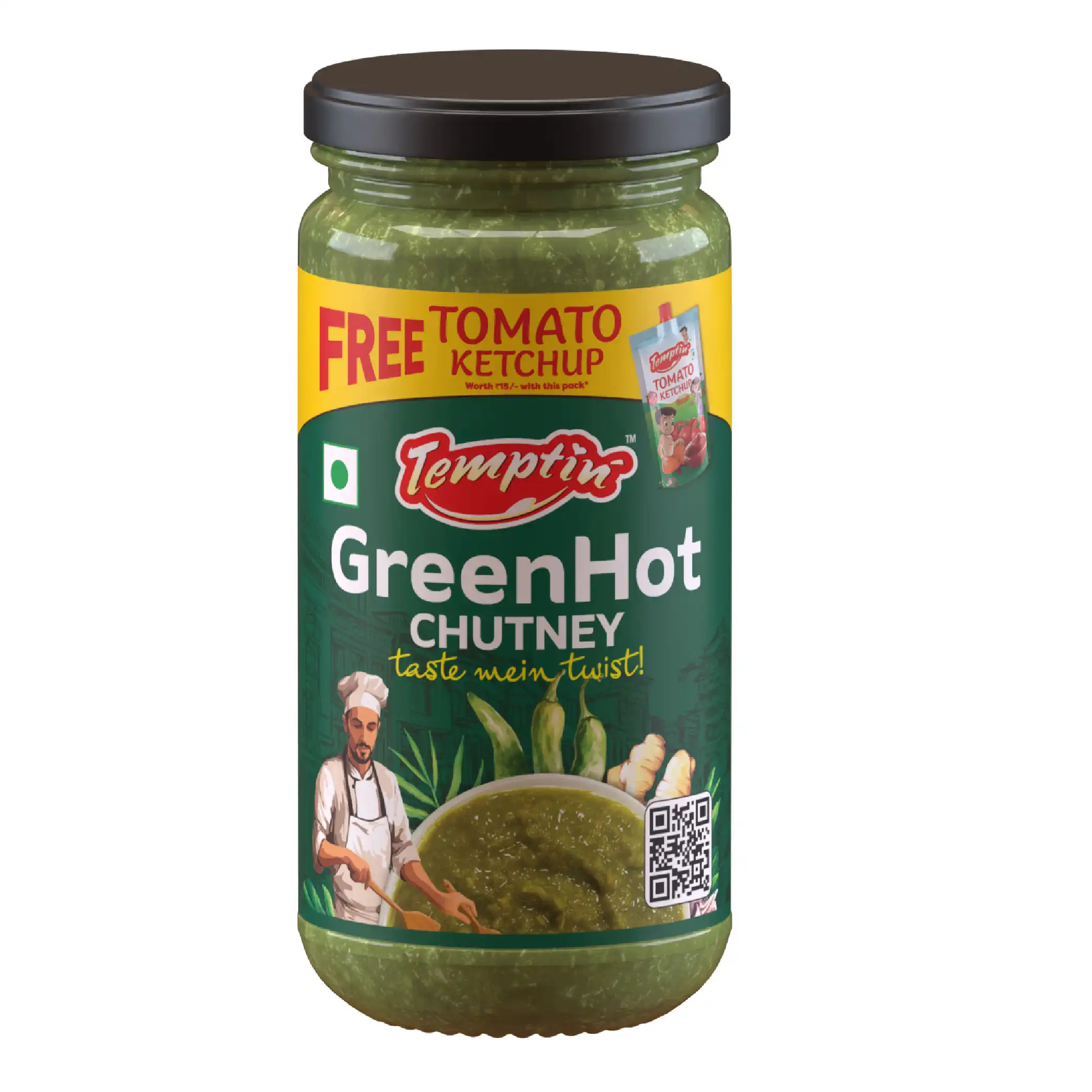 TEMPTIN Green Hot Chutney