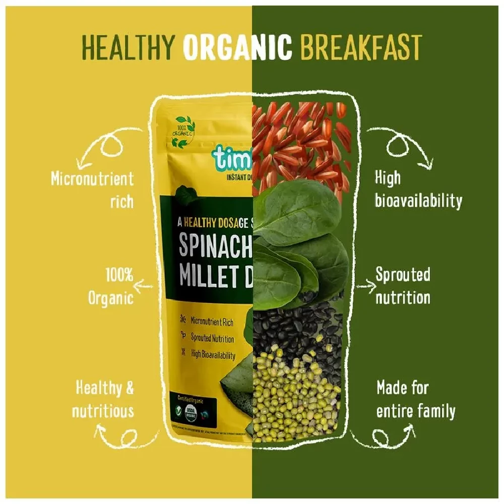 Timios Organic Spinach Millet Dosa Mix - Image 12