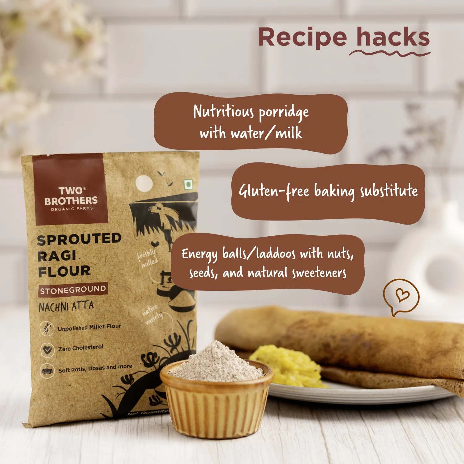 Two Brothers Sprouted Ragi Flour - Nachni Satva - Image 6