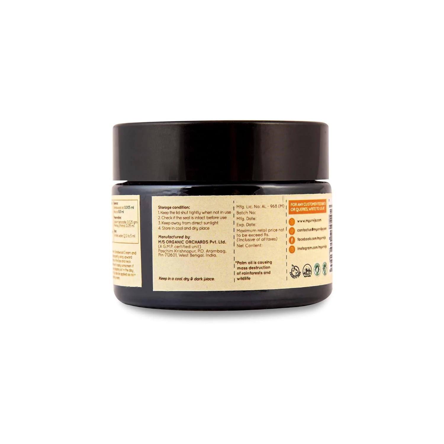 Urvija Turmeric Sandalwood Anti-Blemish Cream - Image 3