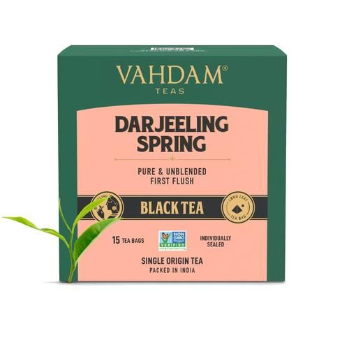 Vahdam  Darjeeling Spring First Flush Black Tea 30 g (15 Bags x 2 g each)