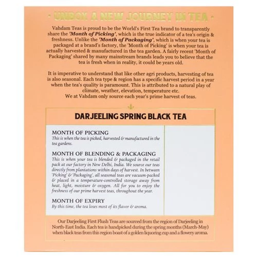 Vahdam  Darjeeling Spring First Flush Black Tea - Image 3