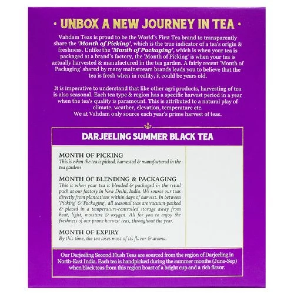 Vahdam  Darjeeling Summer Second FlushBlack Tea - Image 3