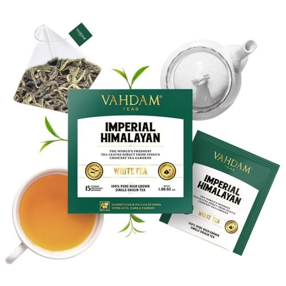 Vahdam  Imperial Himalayan Long Leaf White Tea - Image 4