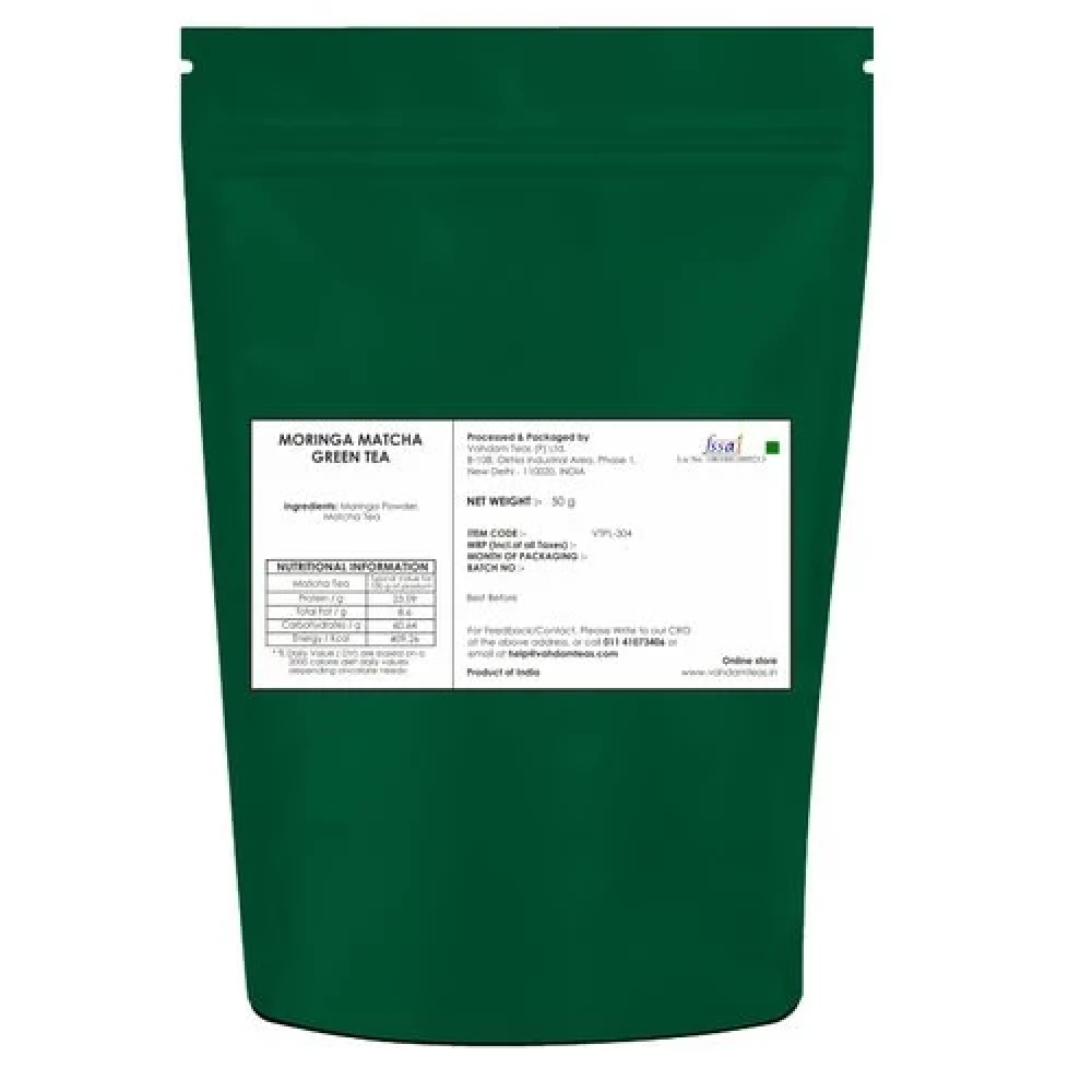 Vahdam  Moringa Matcha Green Tea Powder - Image 2