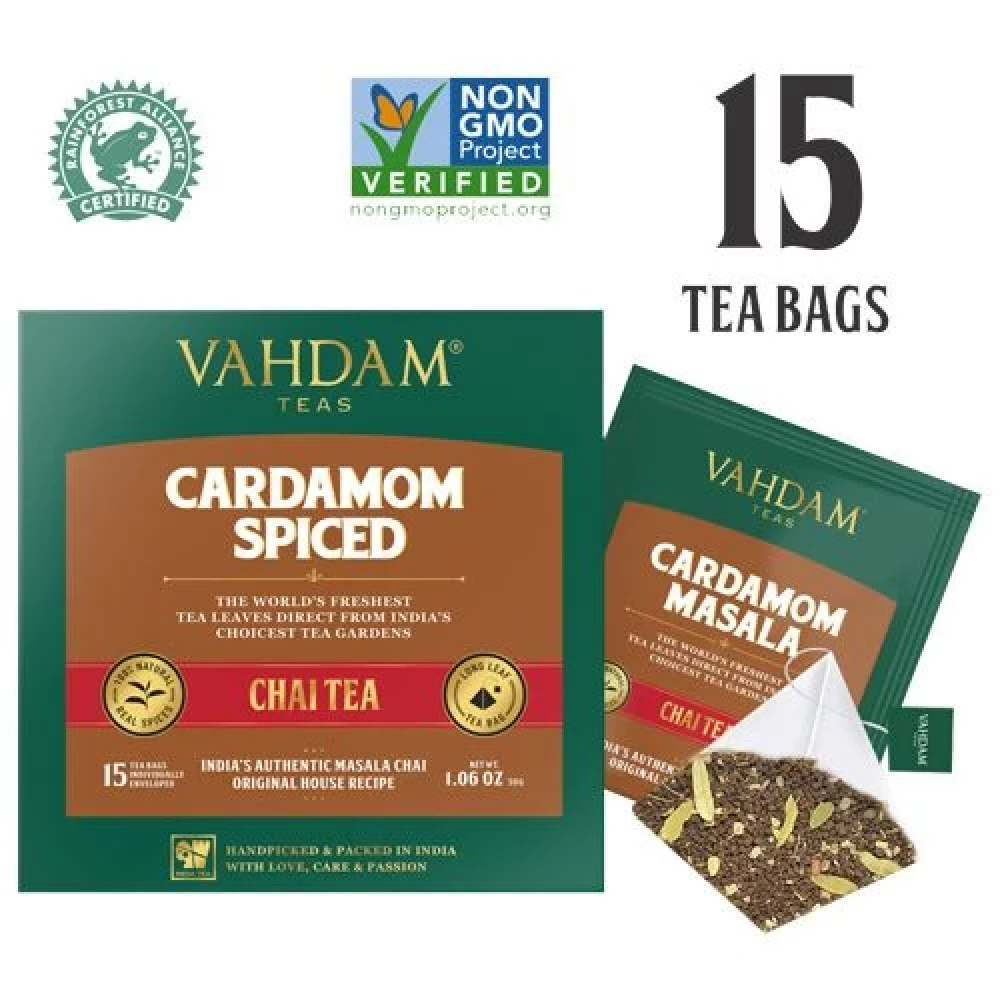 Vahdam  Organic Masala Chai - Cardamom Spiced - Image 4