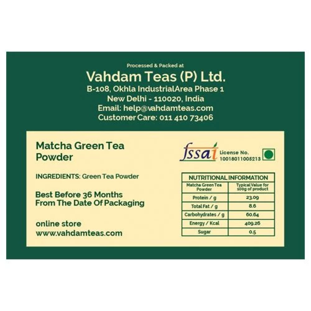 Vahdam  Pure Japanese Matcha Green Tea Powder - Image 4