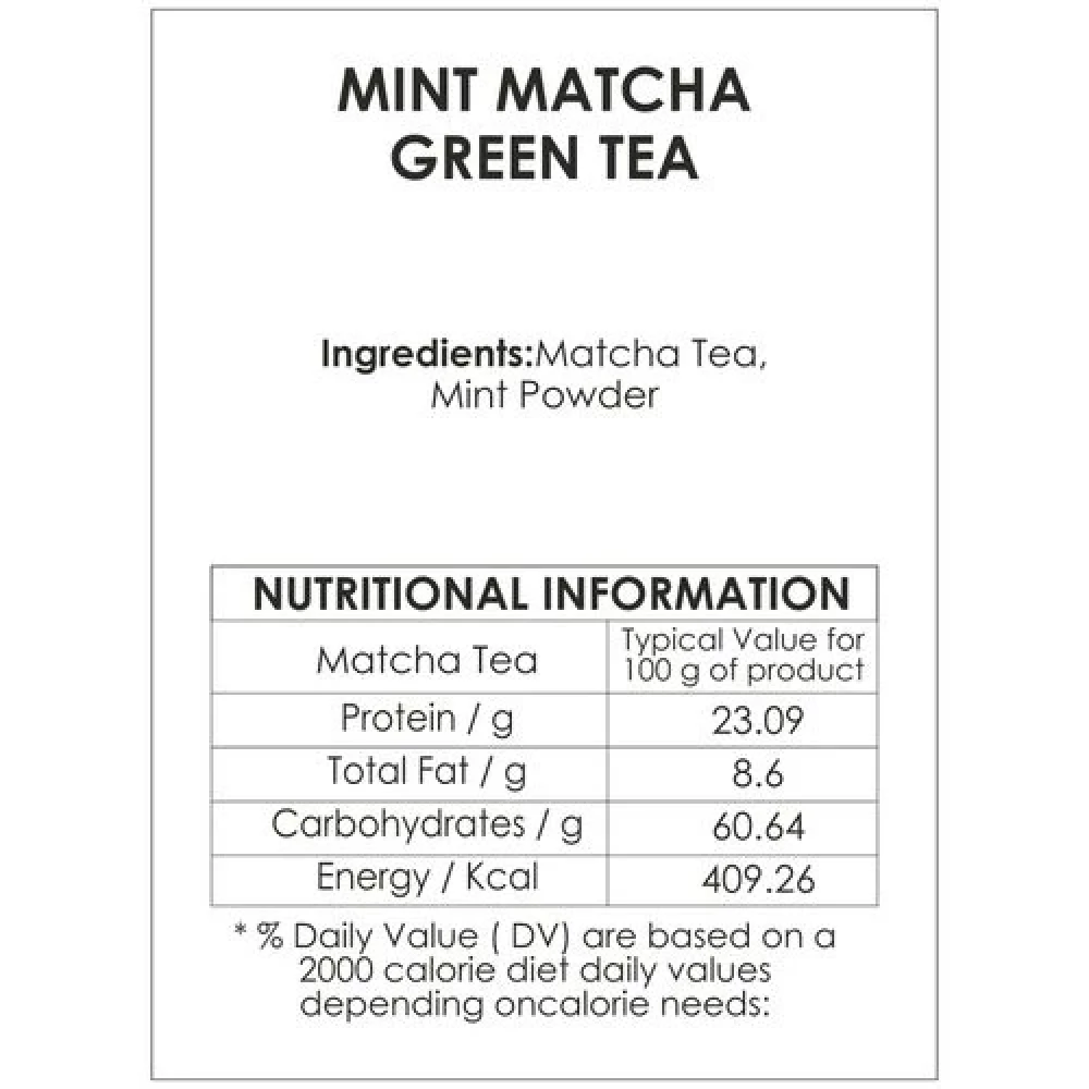 Vahdam  Pure Mint Matcha Green Tea Powder - Japan Origin - Image 3