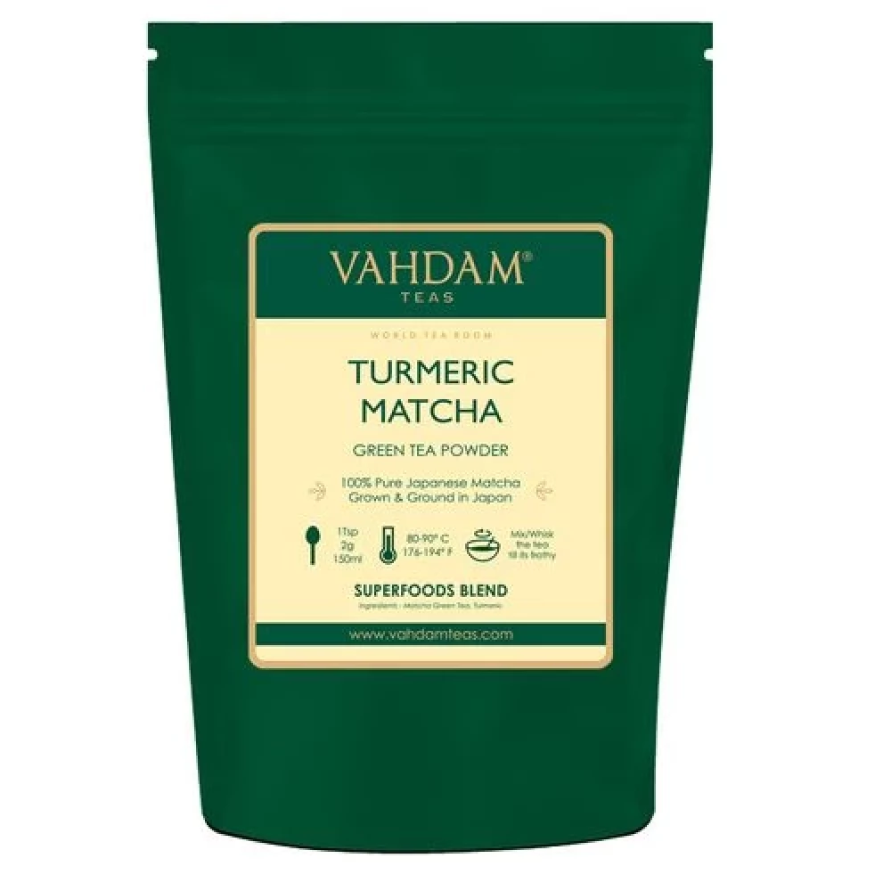 Vahdam  Turmeric Matcha Green Tea Powder - Japan Origin 50 g