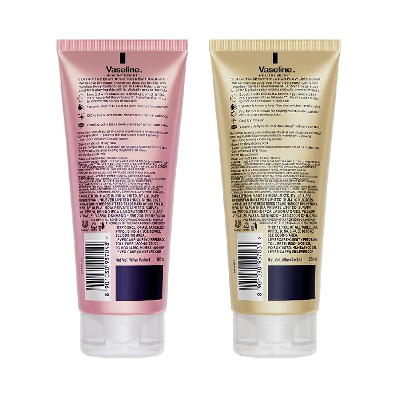 Vaseline Gluta-Hya Flawless Glo & Gluta-Hya Dewy Radiance Lotion 200 ml - Image 2